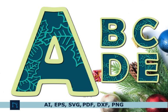 3D Christmas Pattern Alphabet SVG Bundle: A Creative Solution for Modern Crafters and Businesses