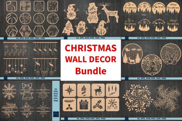 3d Christmas Wall Decor SVG Mega Bundle