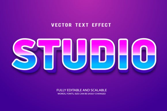 3D Editable Text Effect Vector