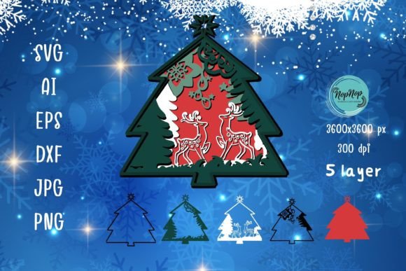 3D SVG Christmas Ornament