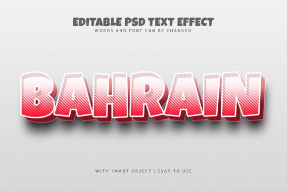 Bahrain 3D Text Effect Editable: A Versatile Design Solution