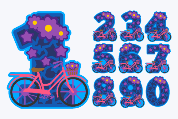 Bicycle Flowers Numbers 3D SVG: A Creative Tool for Designers and Crafters