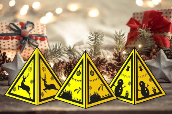 Christmas Pyramid Box Laser Cut Design