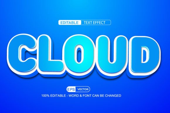 Cloud Editable Text Effect Vector 3d: A Modern Tool for Creative Flexibility