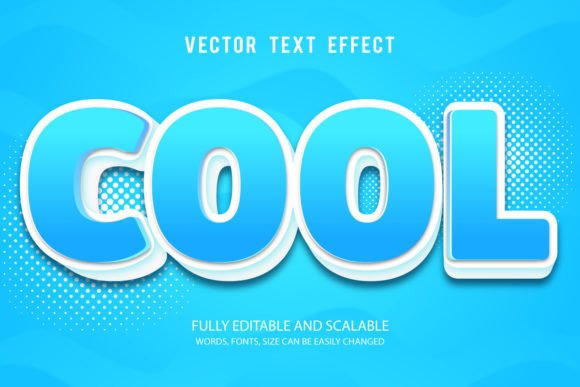 Cool 3D Editable Text Effect Vector