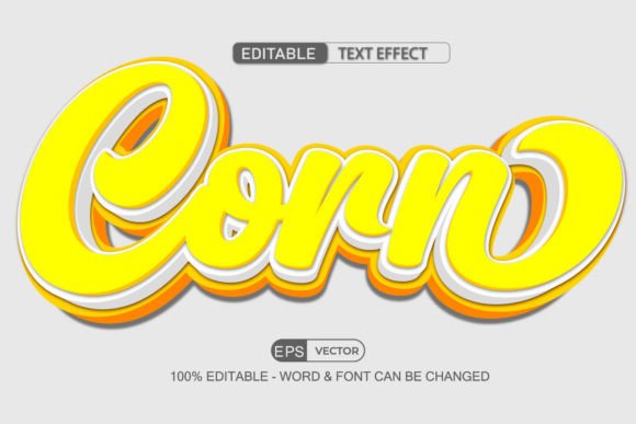 Corn Editable Text Effect Vector 3d Styl: A Powerful Tool for Creative Professionals
