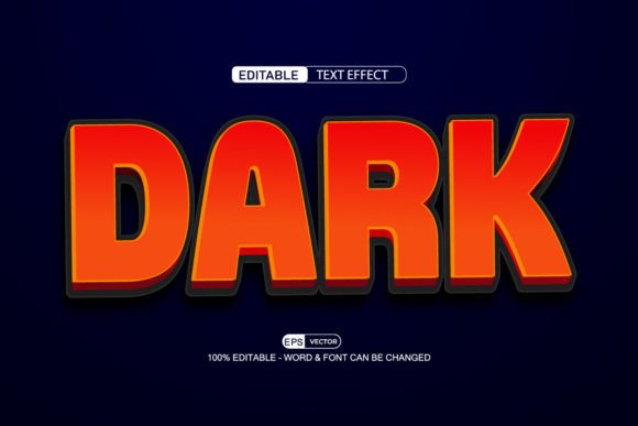 Dark Editable Text Effect Vector 3d Styl: A Powerful Tool for Designers