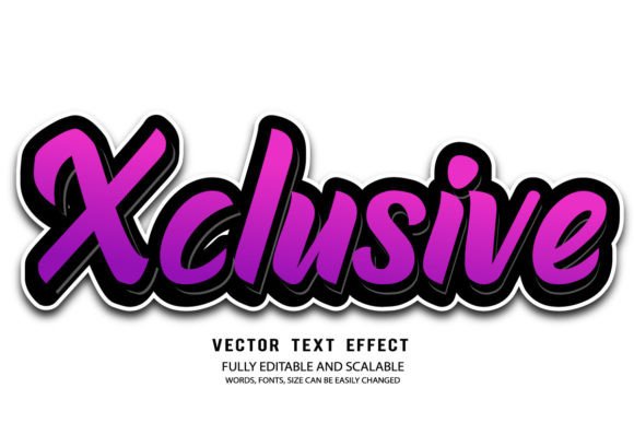 Exclusive 3d Editable Text Effect Vector