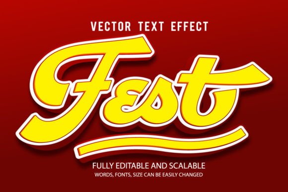 Fest 3d Editable Text Effect Vector: A Versatile Design Tool for Creatives