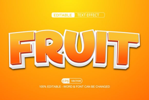 Fruit Editable Text Effect Vector 3d Sty: A Strategic Tool for Creative and Business Professionals