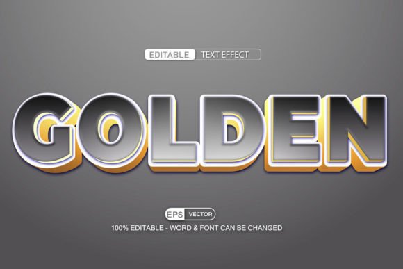 Golden Editable Text Effect Vector 3d: A Versatile Design Tool for Digital Creators