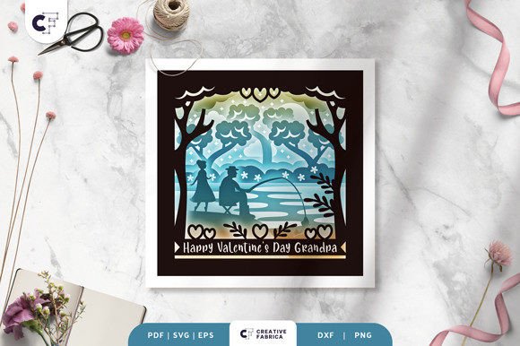 Grandpa Valentine’s Day 3D Shadow Box