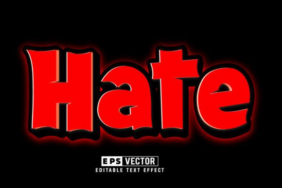 Hate Editable Text Effect Vector 3D Styl: A Powerful Tool for Designers and Creators