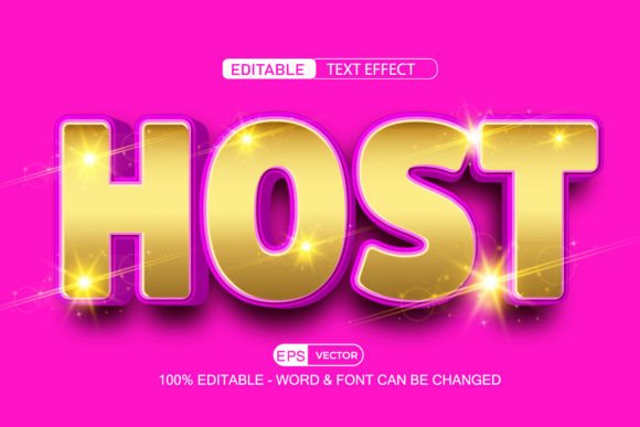 Host Editable Text Effect Vector 3d Styl: A Powerful Tool for Designers