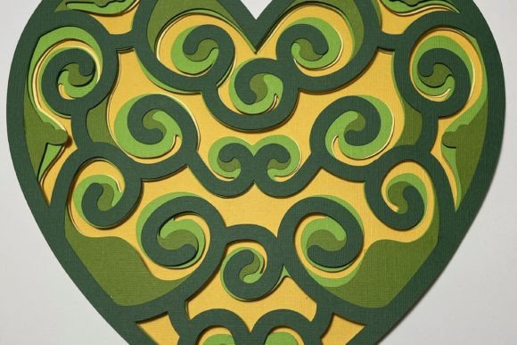 Intricate Cut Heart with Swirls