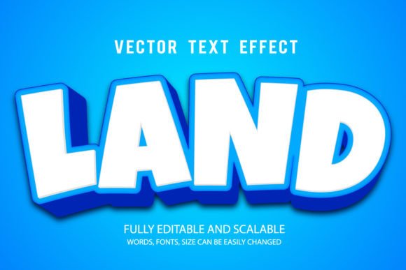 Land 3d Editable Text Effect Vector: A Versatile Tool for Modern Designers