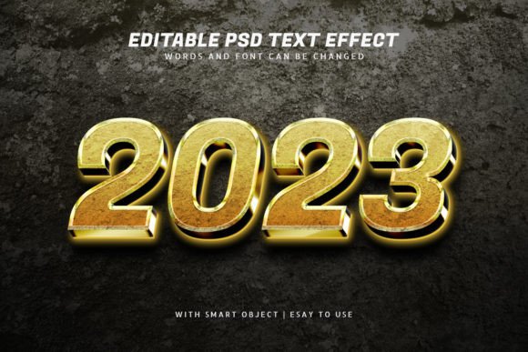Luxurious Shining 2023 3D Text Effect