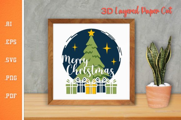 Merry Christmas Tree - 3D Paper Cut 4