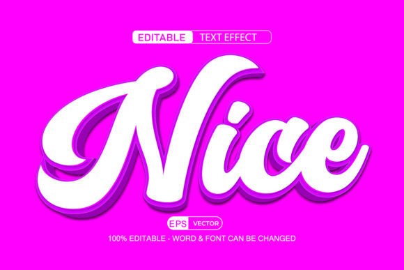 Nice Editable Text Effect Vector 3D Styl