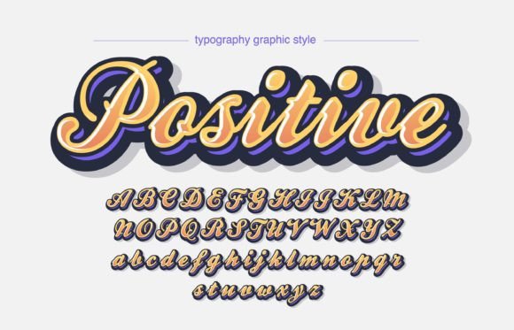 Orange Colorful Calligraphy 3D Font: A Vibrant Tool for Creative Expression