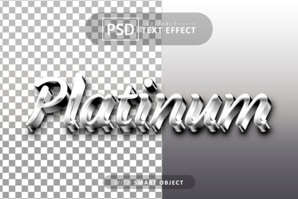 Platinum Text - Editable 3D Font Effect