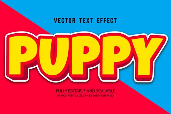 Puppy 3D Editable Text Effect Vector: A Game-Changer for Digital Designers
