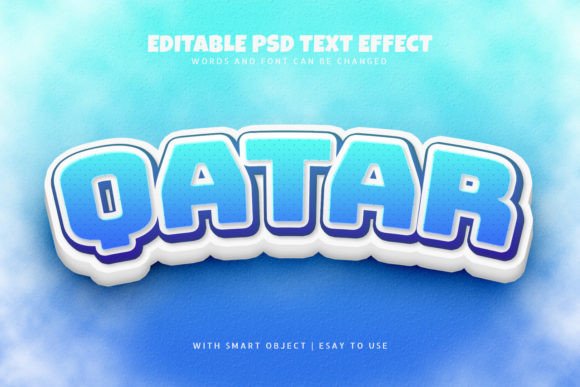 Qatar 3D Cartoon Style Text Effect: A Versatile Design Tool for Creative Professionals