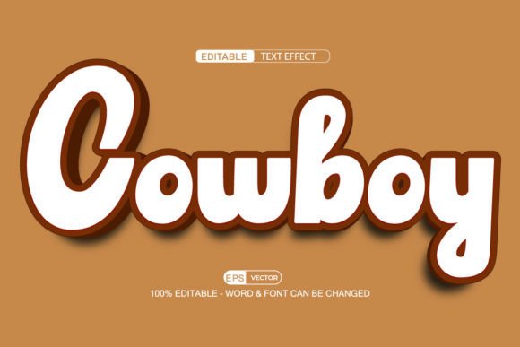 Revolutionizing Design: The Power of Cowboy Editable Text Effect Vector 3d St