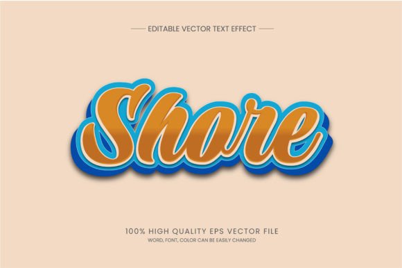 Shore 3D Blue Color Gradient Text Effect: A Versatile Design Asset for Creative Professionals