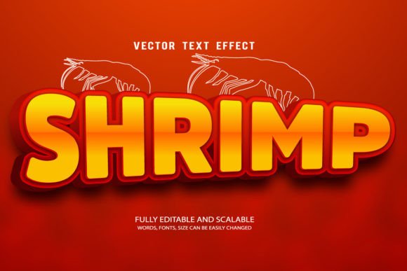 Shrimp Editable Text Effect Vector 3D: A Versatile Tool for Creative Designers