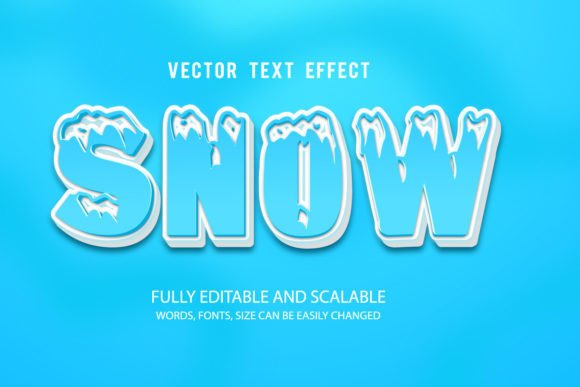 Snow Editable Text Effect Vector 3D Styl: A Powerful Tool for Creative Expression