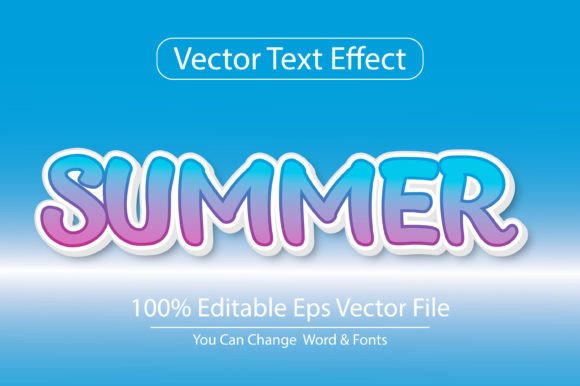 Summer Text Effect Vector Design: A Creative Tool for Every Project