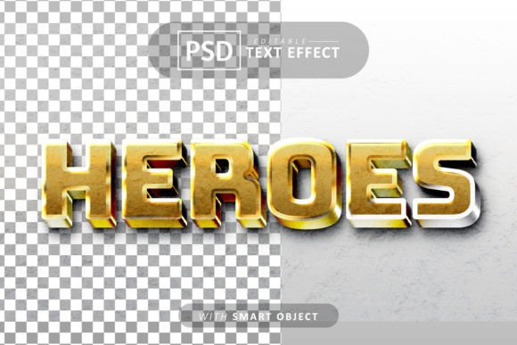Super Heroes Gold 3d Text Effect: A Versatile Design Tool
