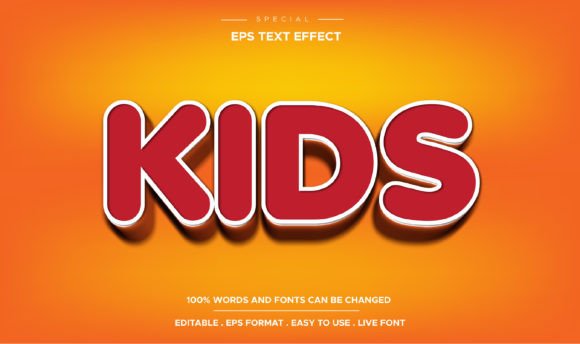 Text Effect Kids Style 3D Editable: A Creative Tool for All Ages