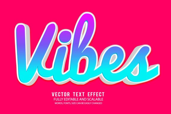 Vibes 3D Editable Text Effect Vector: A Powerful Tool for Creative Professionals