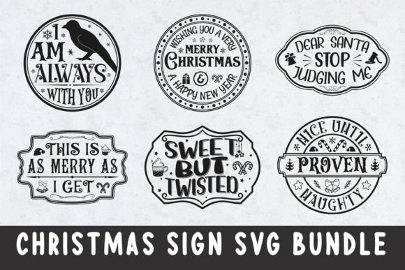 Vintage Christmas Sign SVG Design