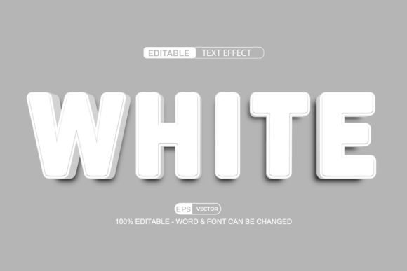 White Editable Text Effect Vector 3D Sty: A Versatile Tool for Creative and Professional Use